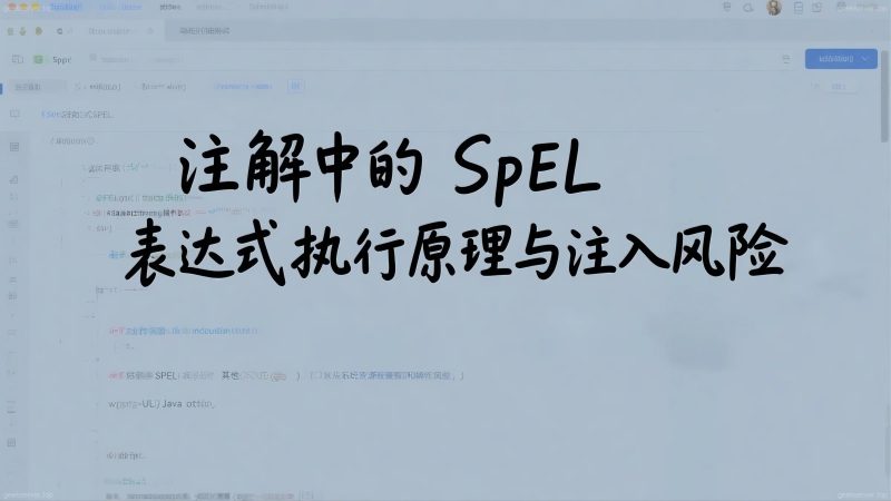 注解中的 SpEL 表达式执行原理与注入风险详解-极客星球