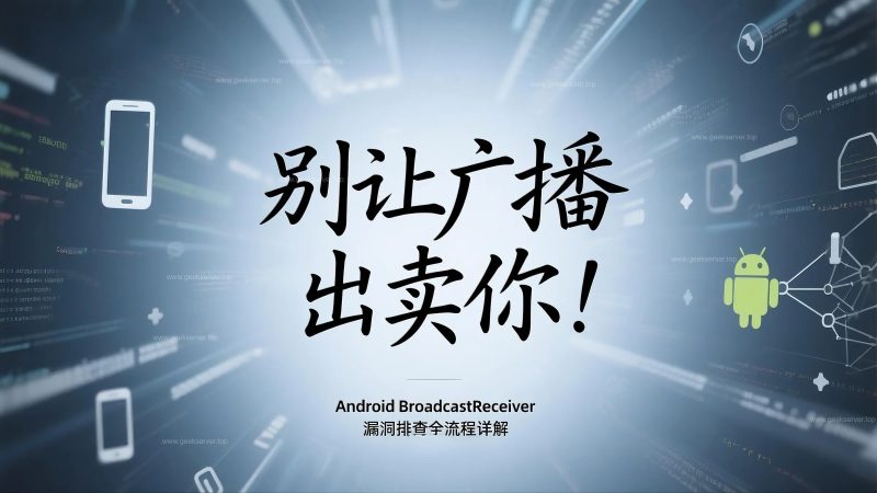 别让广播出卖你!Android BroadcastReceiver 漏洞排查全流程详解-极客星球